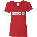 T-Shirts Red / S Power Struggle Women's V-Neck T-Shirt