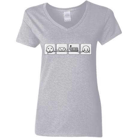 T-Shirts Sport Grey / S Power Struggle Women's V-Neck T-Shirt