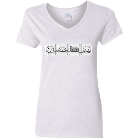 T-Shirts White / S Power Struggle Women's V-Neck T-Shirt