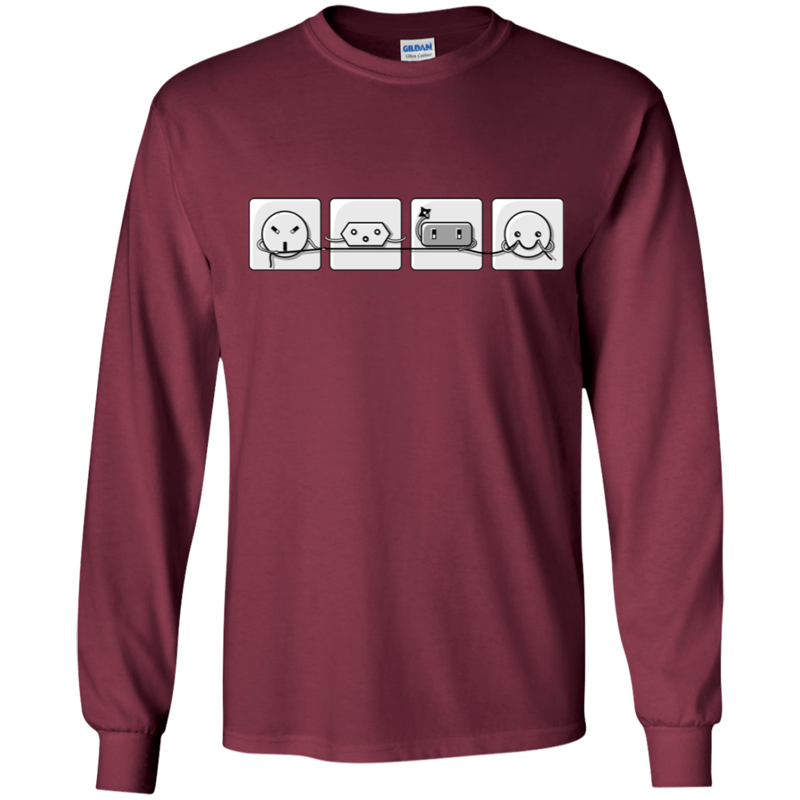 T-Shirts Maroon / YS Power Struggle Youth Long Sleeve T-Shirt