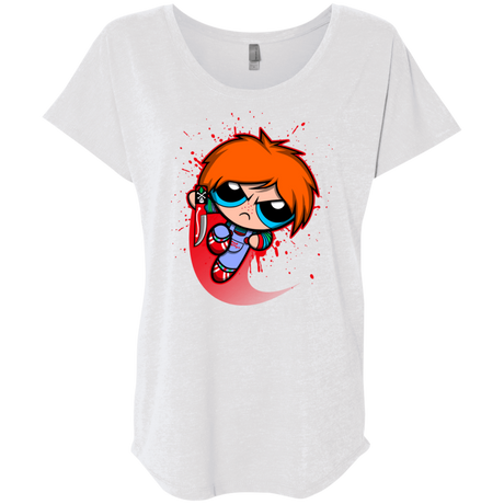 T-Shirts Heather White / X-Small Powerchuck Toy Triblend Dolman Sleeve