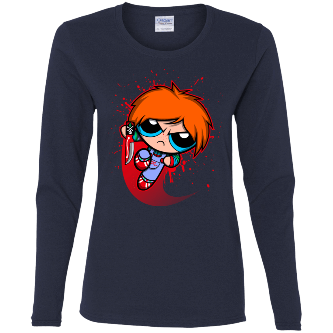 T-Shirts Navy / S Powerchuck Toy Women's Long Sleeve T-Shirt