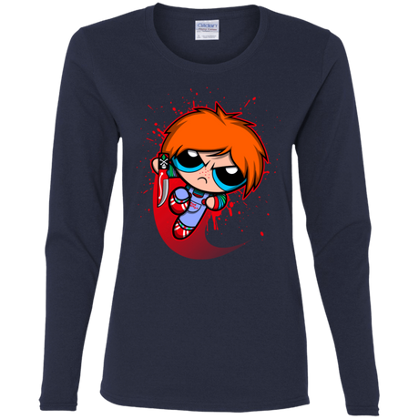 T-Shirts Navy / S Powerchuck Toy Women's Long Sleeve T-Shirt