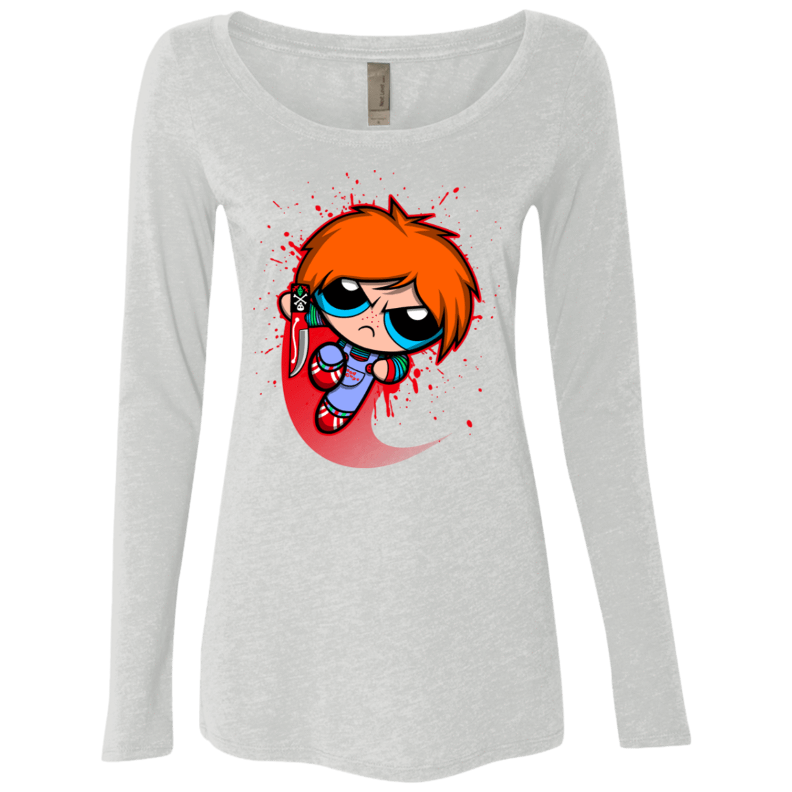 T-Shirts Heather White / S Powerchuck Toy Women's Triblend Long Sleeve Shirt