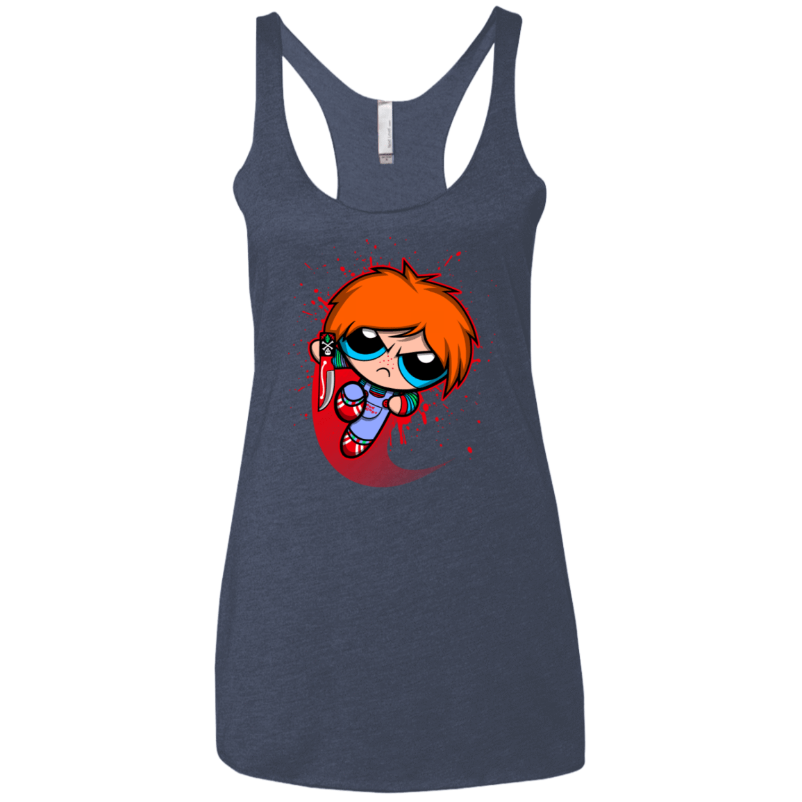 T-Shirts Vintage Navy / X-Small Powerchuck Toy Women's Triblend Racerback Tank