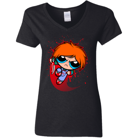 T-Shirts Black / S Powerchuck Toy Women's V-Neck T-Shirt