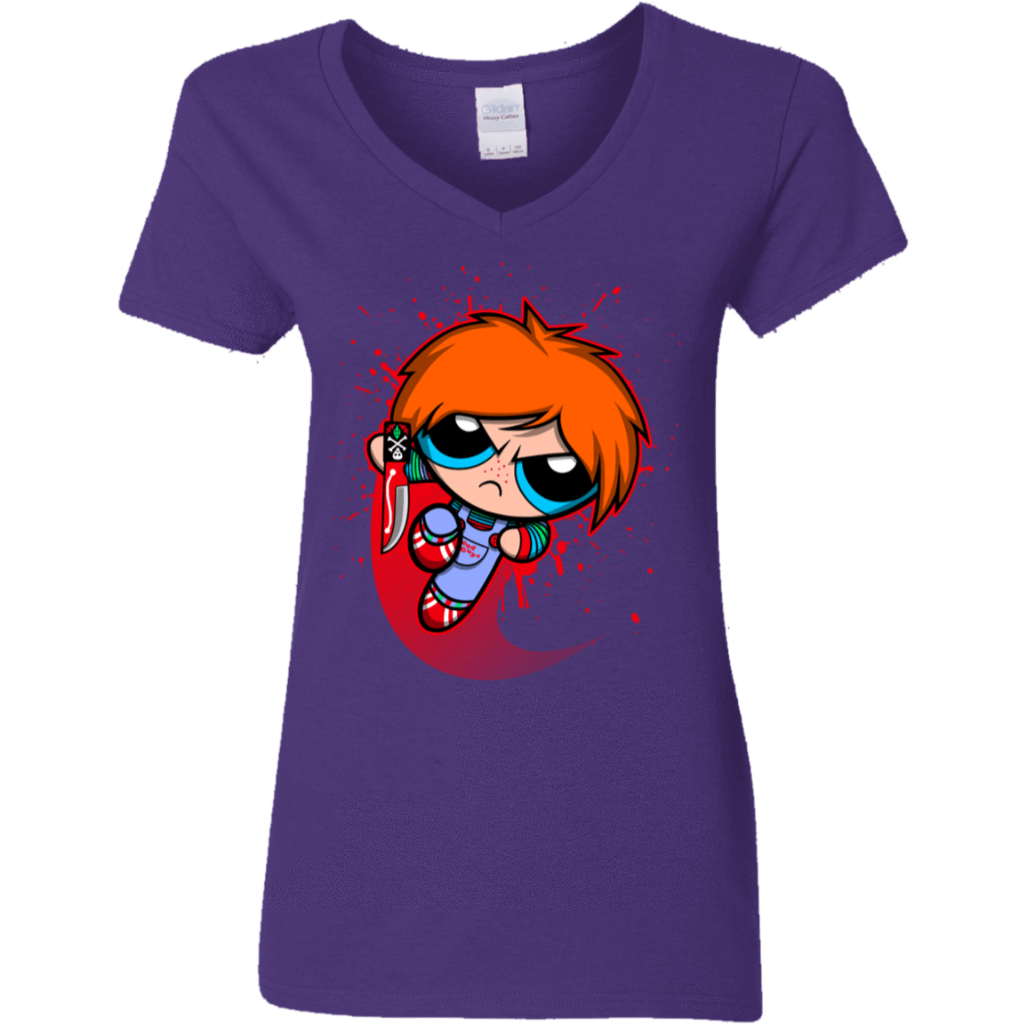 T-Shirts Purple / S Powerchuck Toy Women's V-Neck T-Shirt