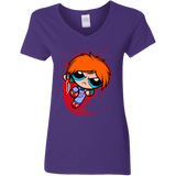 T-Shirts Purple / S Powerchuck Toy Women's V-Neck T-Shirt