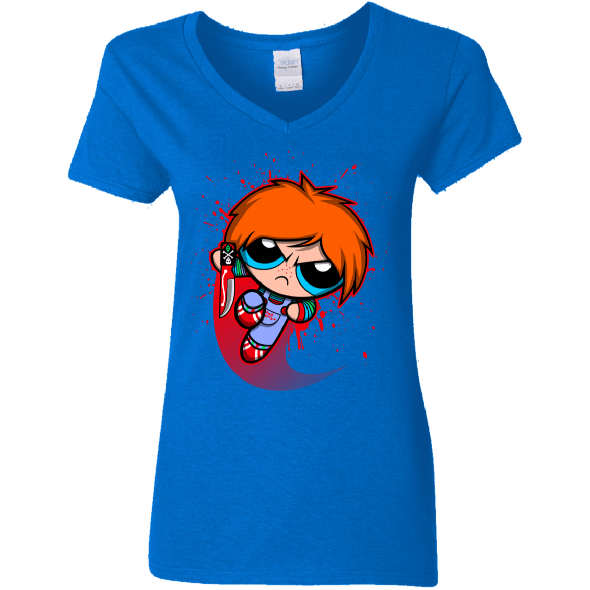 T-Shirts Royal / S Powerchuck Toy Women's V-Neck T-Shirt