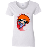 T-Shirts White / S Powerchuck Toy Women's V-Neck T-Shirt