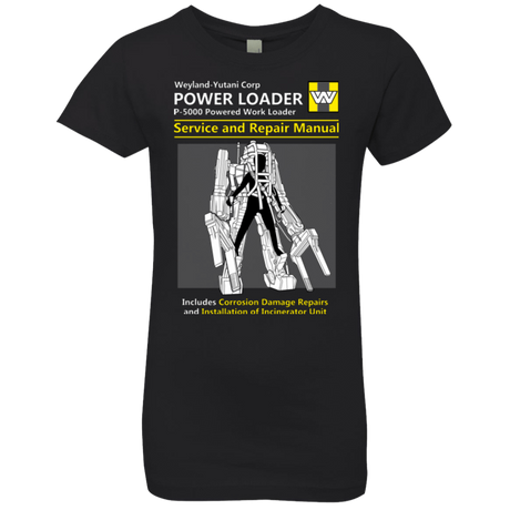 T-Shirts Black / YXS POWERLOADER SERVICE AND REPAIR MANUAL Girls Premium T-Shirt