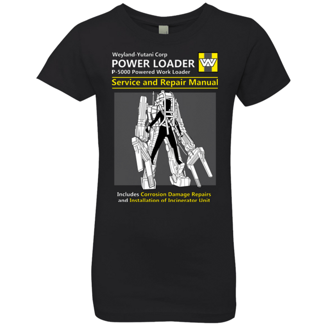 T-Shirts Black / YXS POWERLOADER SERVICE AND REPAIR MANUAL Girls Premium T-Shirt