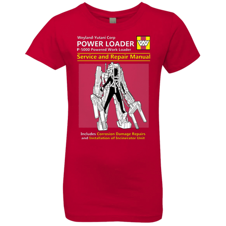 T-Shirts Red / YXS POWERLOADER SERVICE AND REPAIR MANUAL Girls Premium T-Shirt