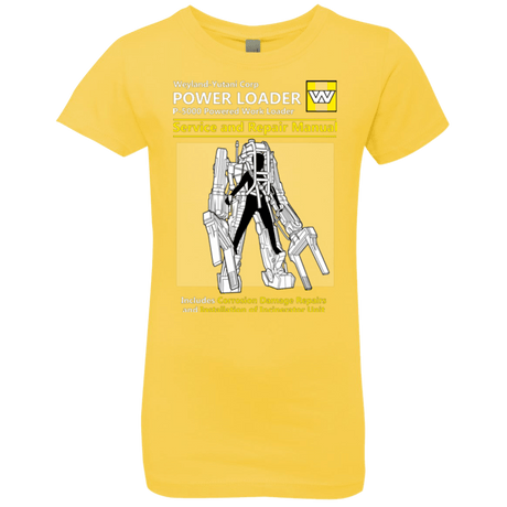 T-Shirts Vibrant Yellow / YXS POWERLOADER SERVICE AND REPAIR MANUAL Girls Premium T-Shirt