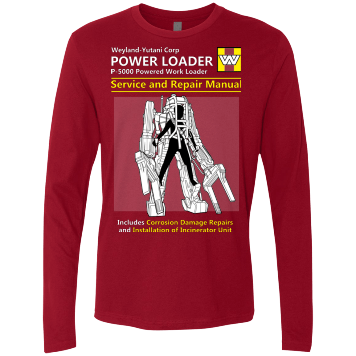 T-Shirts Cardinal / Small POWERLOADER SERVICE AND REPAIR MANUAL Men's Premium Long Sleeve