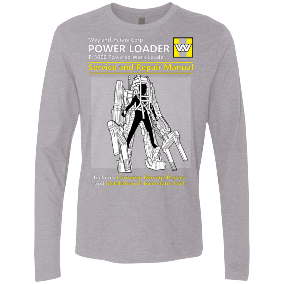 T-Shirts Heather Grey / Small POWERLOADER SERVICE AND REPAIR MANUAL Men's Premium Long Sleeve