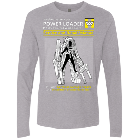 T-Shirts Heather Grey / Small POWERLOADER SERVICE AND REPAIR MANUAL Men's Premium Long Sleeve