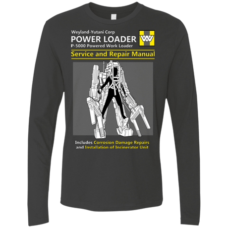 T-Shirts Heavy Metal / Small POWERLOADER SERVICE AND REPAIR MANUAL Men's Premium Long Sleeve