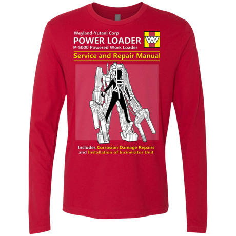 T-Shirts Red / Small POWERLOADER SERVICE AND REPAIR MANUAL Men's Premium Long Sleeve