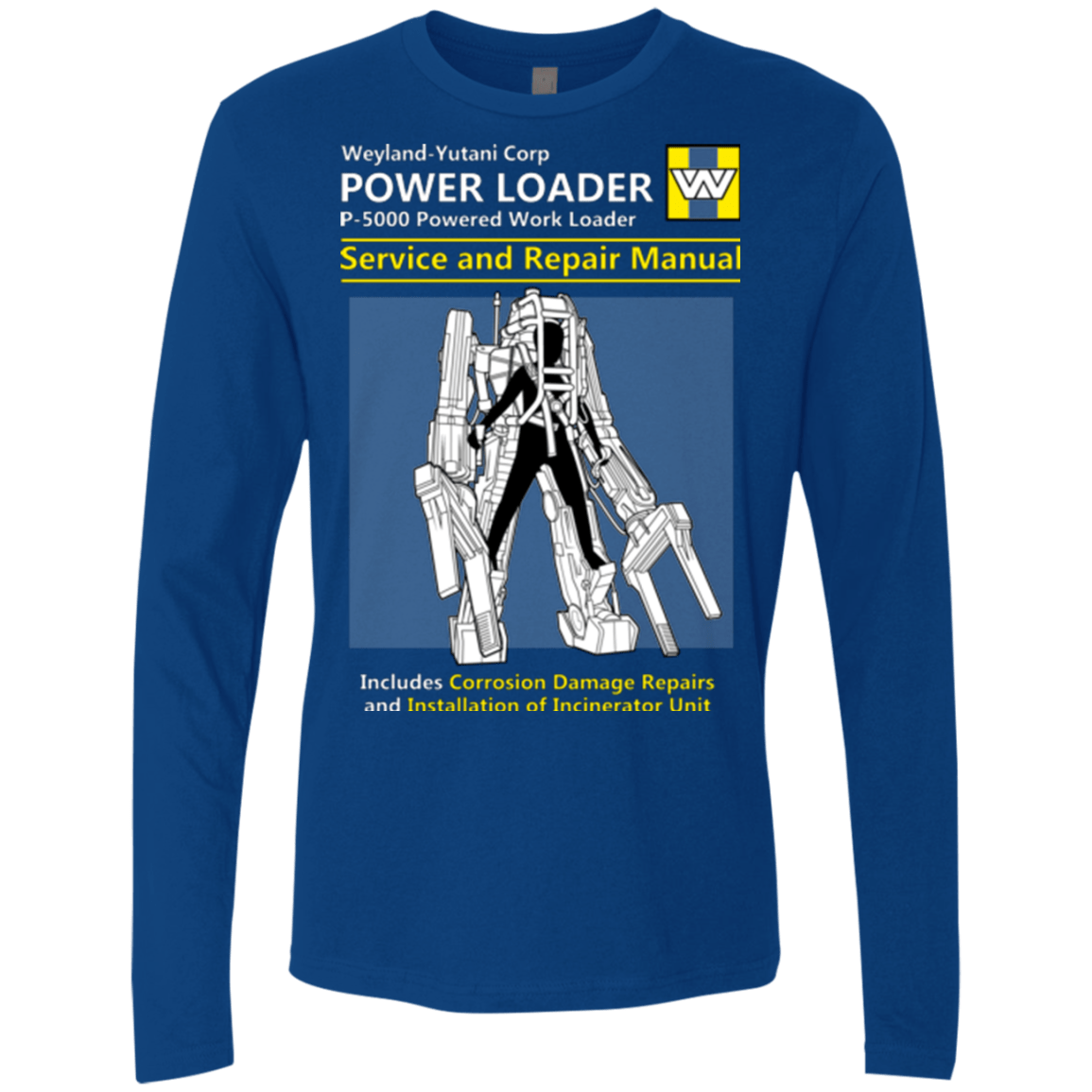 T-Shirts Royal / Small POWERLOADER SERVICE AND REPAIR MANUAL Men's Premium Long Sleeve