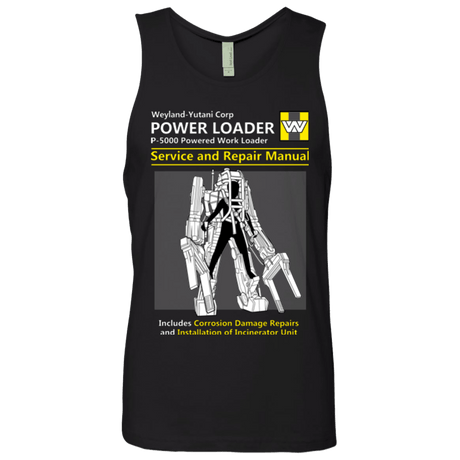 T-Shirts Black / Small POWERLOADER SERVICE AND REPAIR MANUAL Men's Premium Tank Top