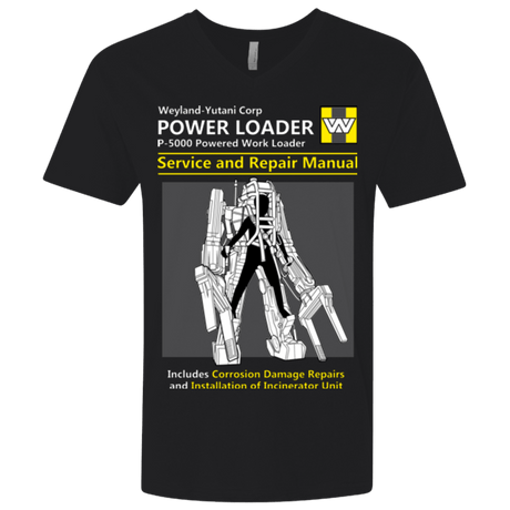 T-Shirts Black / X-Small POWERLOADER SERVICE AND REPAIR MANUAL Men's Premium V-Neck