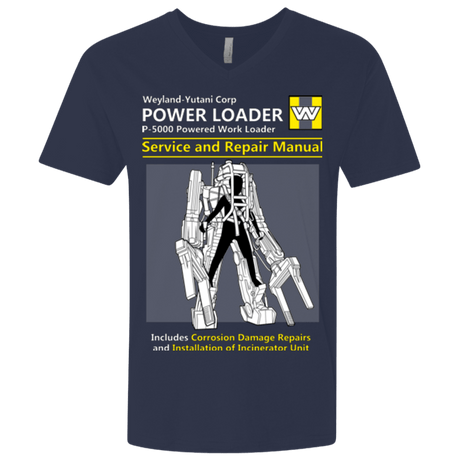 T-Shirts Midnight Navy / X-Small POWERLOADER SERVICE AND REPAIR MANUAL Men's Premium V-Neck