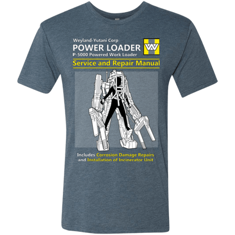 T-Shirts Indigo / Small POWERLOADER SERVICE AND REPAIR MANUAL Men's Triblend T-Shirt
