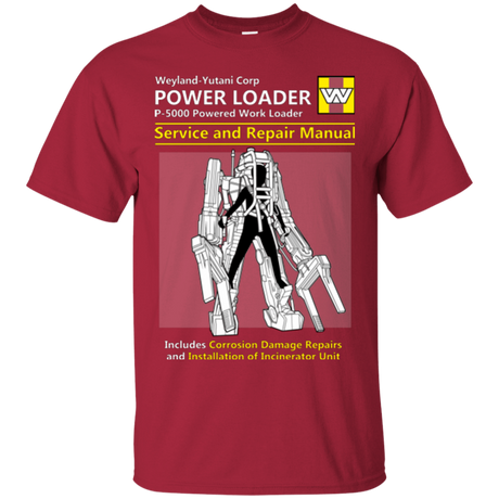 T-Shirts Cardinal / Small POWERLOADER SERVICE AND REPAIR MANUAL T-Shirt