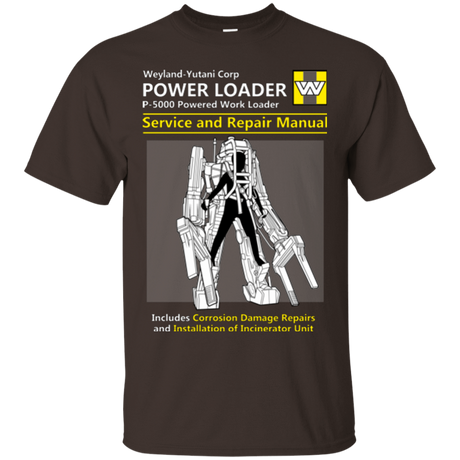 T-Shirts Dark Chocolate / Small POWERLOADER SERVICE AND REPAIR MANUAL T-Shirt