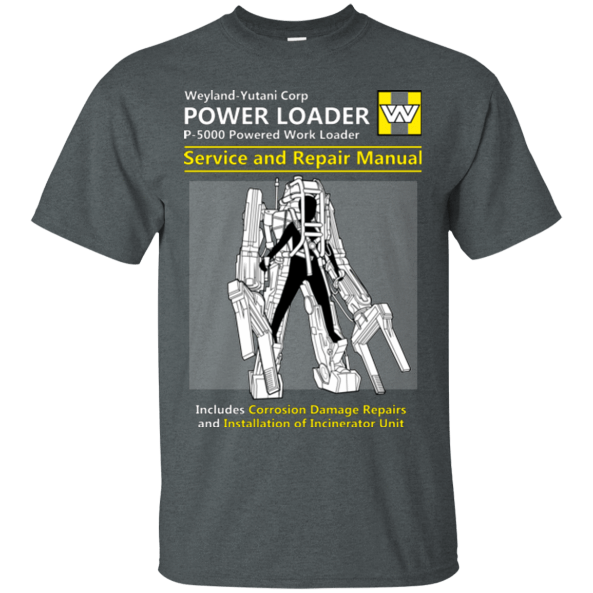 T-Shirts Dark Heather / Small POWERLOADER SERVICE AND REPAIR MANUAL T-Shirt