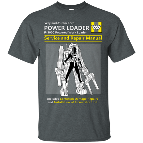 T-Shirts Dark Heather / Small POWERLOADER SERVICE AND REPAIR MANUAL T-Shirt