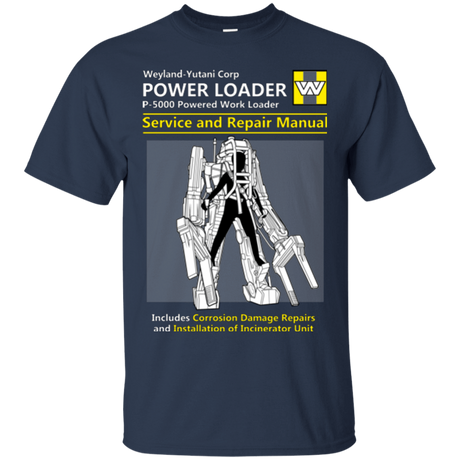 T-Shirts Navy / Small POWERLOADER SERVICE AND REPAIR MANUAL T-Shirt