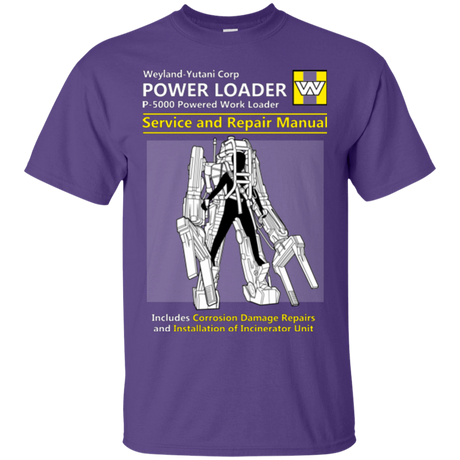 T-Shirts Purple / Small POWERLOADER SERVICE AND REPAIR MANUAL T-Shirt