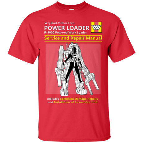 T-Shirts Red / Small POWERLOADER SERVICE AND REPAIR MANUAL T-Shirt