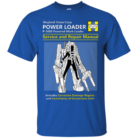 T-Shirts Royal / Small POWERLOADER SERVICE AND REPAIR MANUAL T-Shirt