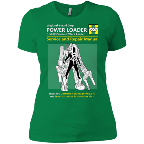 T-Shirts Kelly Green / X-Small POWERLOADER SERVICE AND REPAIR MANUAL Women's Premium T-Shirt
