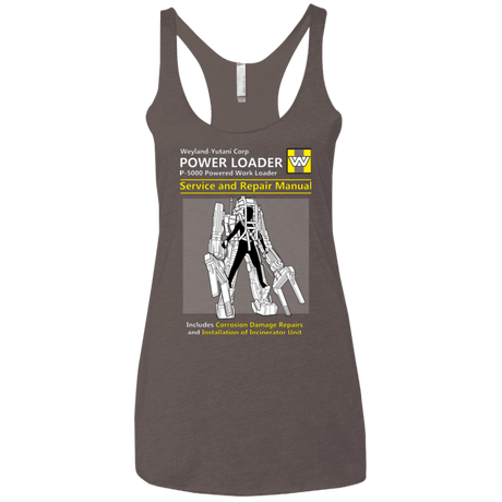T-Shirts Macchiato / X-Small POWERLOADER SERVICE AND REPAIR MANUAL Women's Triblend Racerback Tank