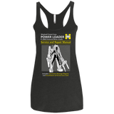 T-Shirts Vintage Black / X-Small POWERLOADER SERVICE AND REPAIR MANUAL Women's Triblend Racerback Tank