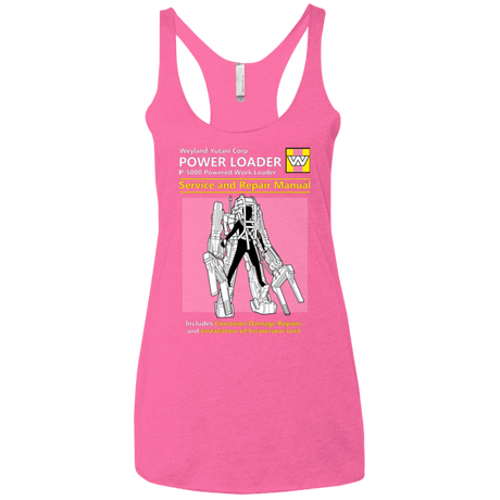 T-Shirts Vintage Pink / X-Small POWERLOADER SERVICE AND REPAIR MANUAL Women's Triblend Racerback Tank