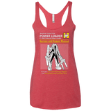 T-Shirts Vintage Red / X-Small POWERLOADER SERVICE AND REPAIR MANUAL Women's Triblend Racerback Tank