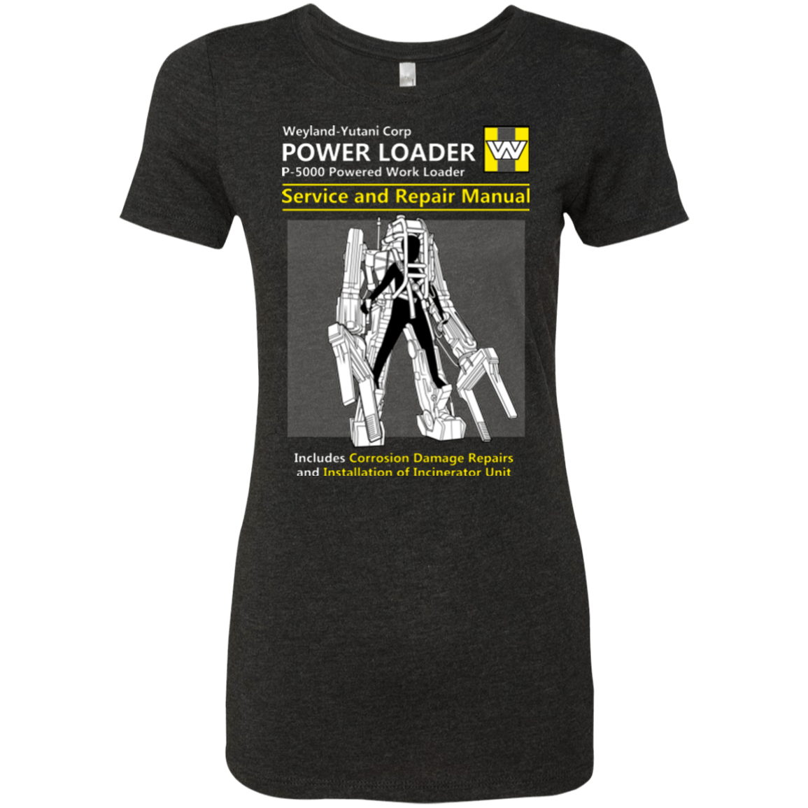 T-Shirts Vintage Black / Small POWERLOADER SERVICE AND REPAIR MANUAL Women's Triblend T-Shirt