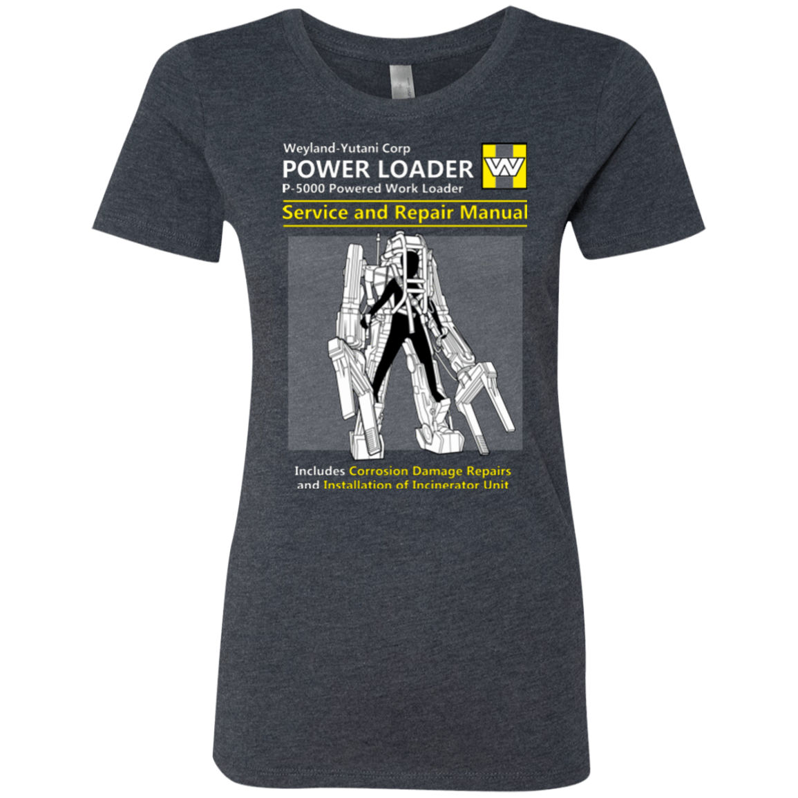 T-Shirts Vintage Navy / Small POWERLOADER SERVICE AND REPAIR MANUAL Women's Triblend T-Shirt