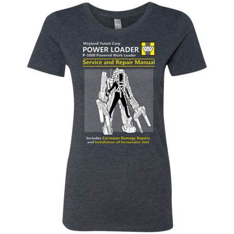 T-Shirts Vintage Navy / Small POWERLOADER SERVICE AND REPAIR MANUAL Women's Triblend T-Shirt