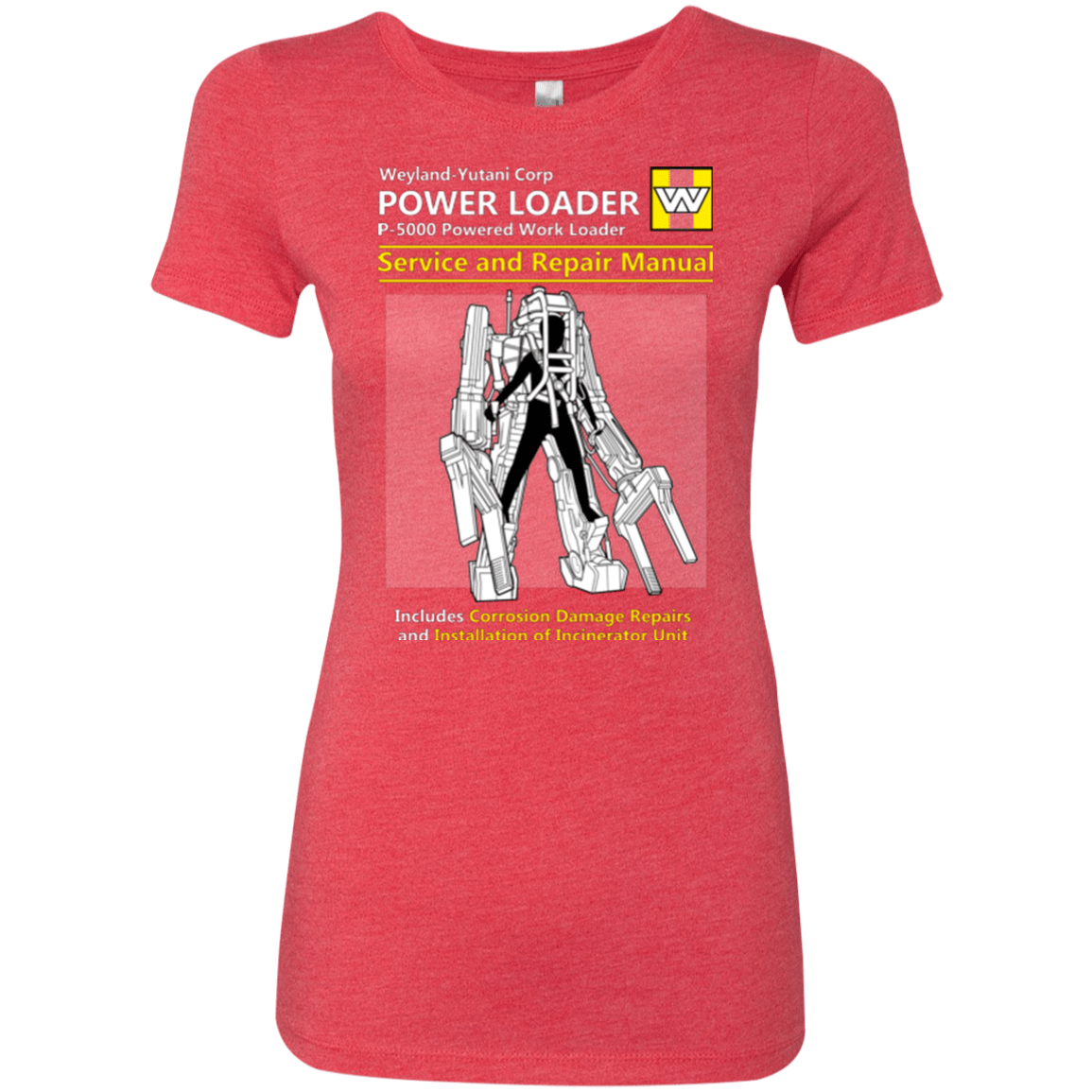 T-Shirts Vintage Red / Small POWERLOADER SERVICE AND REPAIR MANUAL Women's Triblend T-Shirt