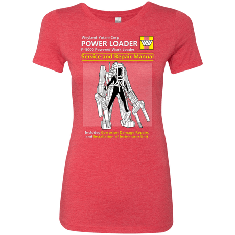T-Shirts Vintage Red / Small POWERLOADER SERVICE AND REPAIR MANUAL Women's Triblend T-Shirt