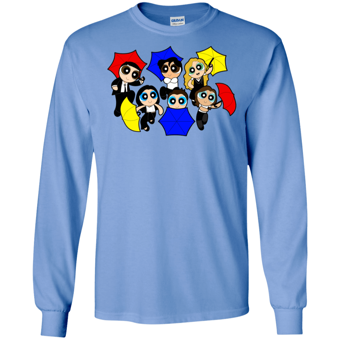 T-Shirts Carolina Blue / S Powerpuff Friends Men's Long Sleeve T-Shirt