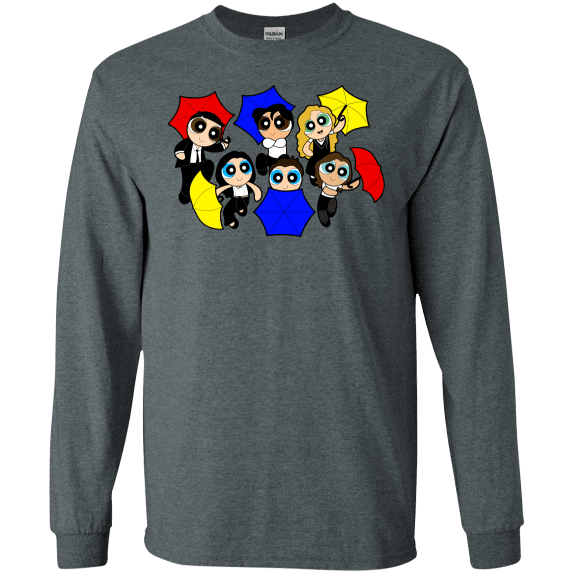 T-Shirts Dark Heather / S Powerpuff Friends Men's Long Sleeve T-Shirt