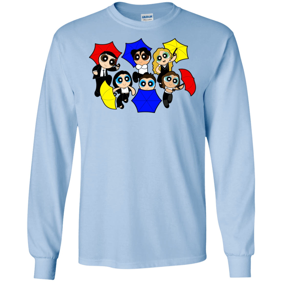 T-Shirts Light Blue / S Powerpuff Friends Men's Long Sleeve T-Shirt