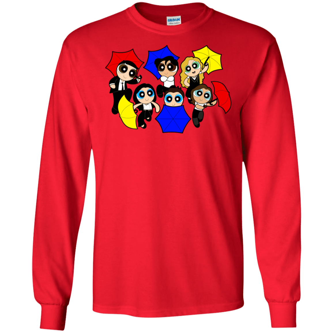 T-Shirts Red / S Powerpuff Friends Men's Long Sleeve T-Shirt